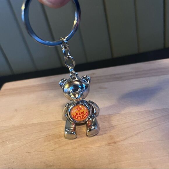 Metal Keychain Teddy Bear New Mexico Souvenir Moveable arms legs - Picture 5 of 7